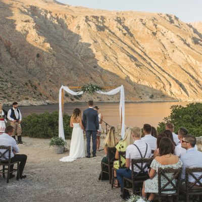 seaside wedding ceremony in Crete