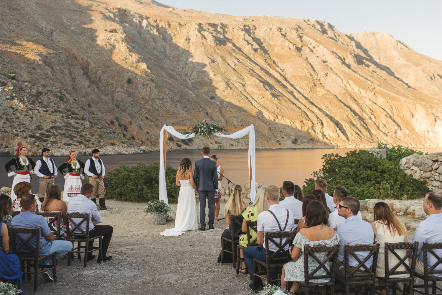 seaside wedding ceremony in Crete