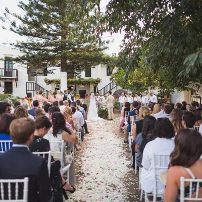 winery wedding ceremony in Crete