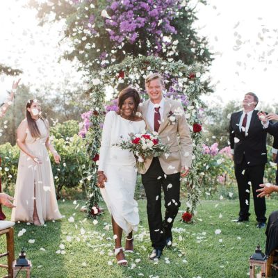 winery wedding ceremony in Crete