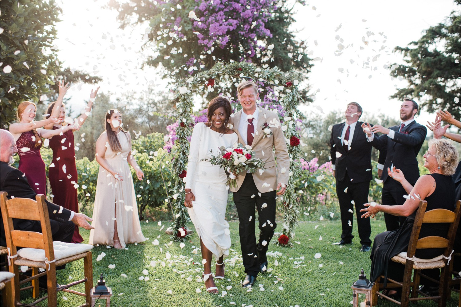 winery wedding ceremony in Crete