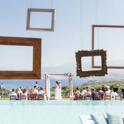 same-sex wedding ceremony in Crete