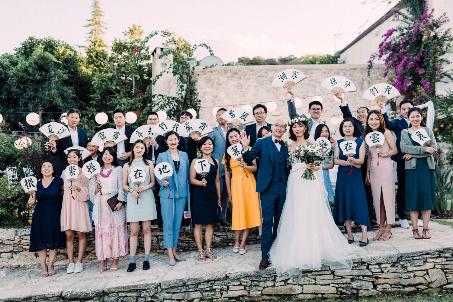 Chinese wedding in traditional mountain rustic villa in Crete