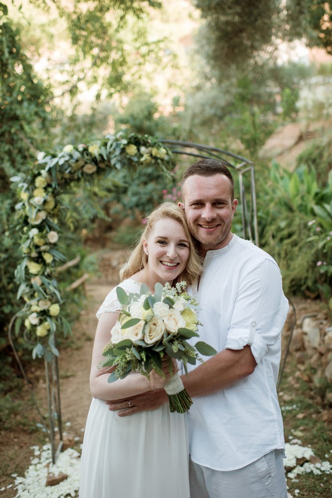 Garden elopement in Chania Crete