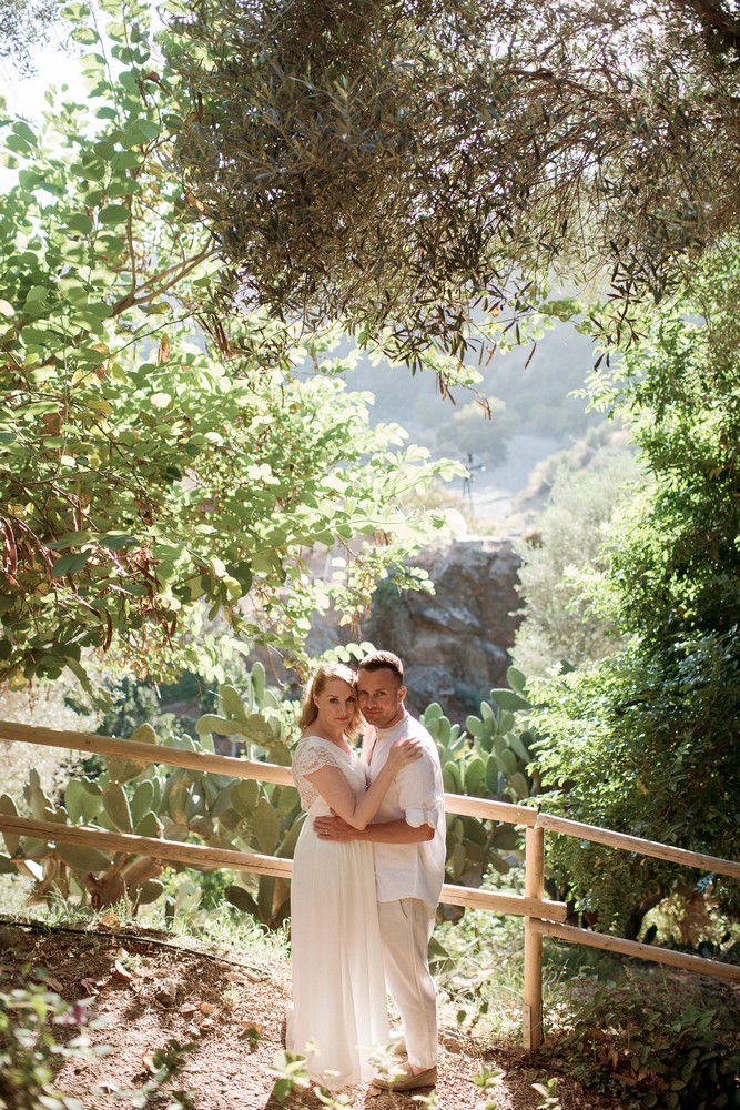 Garden elopement in Chania Crete